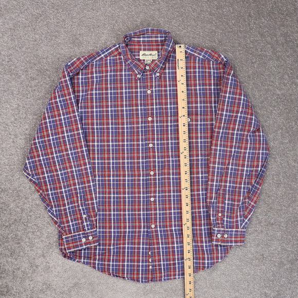 VTG Eddie Bauer Plaid Colorful Large Multicolor Long Sleeve Collared Shirt - Picture 2 of 9